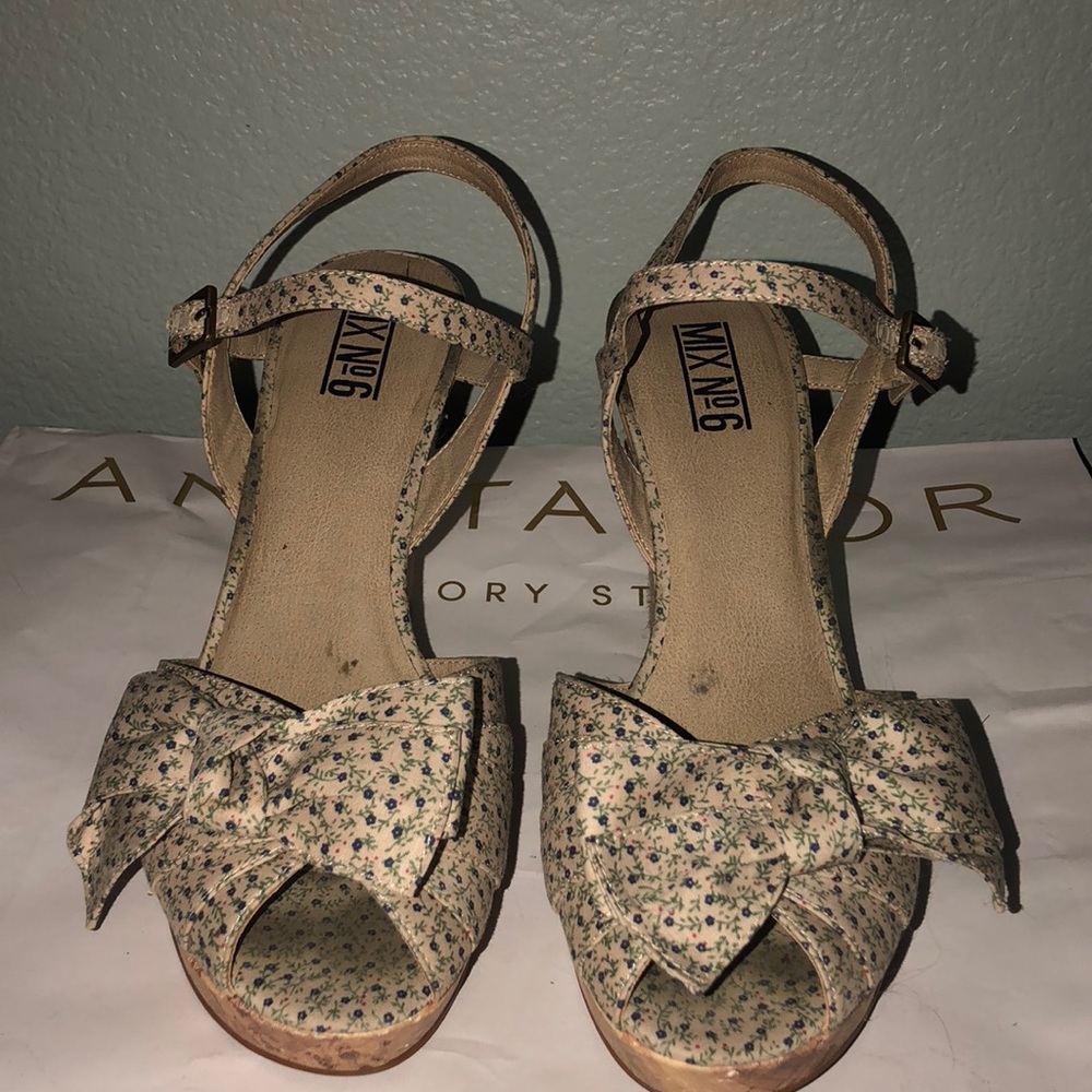 Floral Cork wedges